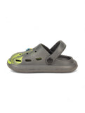 Marble Look Dinosaur Applique Anti-Slip Clogs - Grey