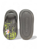 Marble Look Smily Applique Anti-Slip Clogs - Grey