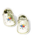 Marble Look Balloon Applique Anti-Slip Clogs - White