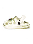 Marble Look Balloon Applique Anti-Slip Clogs - White