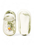 Marble Look Ice Cream Applique Anti-Slip Clogs - White