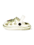 Marble Look Ice Cream Applique Anti-Slip Clogs - White