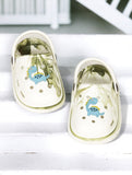 Marble Look Dinosaur Applique Anti-Slip Clogs - White