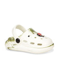 Marble Look Mushroom Applique Anti-Slip Clogs - White