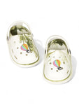 Marble Look Hot Air Balloon Applique Anti-Slip Clogs - White