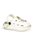 Marble Look Hot Air Balloon Applique Anti-Slip Clogs - White