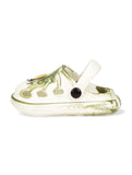 Marble Look Hot Air Balloon Applique Anti-Slip Clogs - White