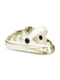 Marble Look Smily Applique Anti-Slip Clogs - White