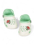 Mushroom Applique Anti-Slip Clogs - Cream