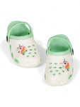 Unicorn Applique Anti-Slip Clogs - Cream