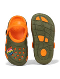 Smily Applique Anti-Slip Clogs - Green