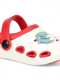 Dinosaur Applique Anti-Slip Clogs - Cream