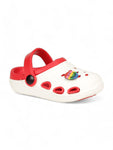 Smily Applique Anti-Slip Clogs - Cream