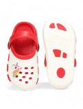 Unicorn Applique Anti-Slip Clogs - Cream