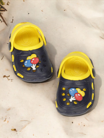 Balloon Applique Anti-Slip Clogs - Black