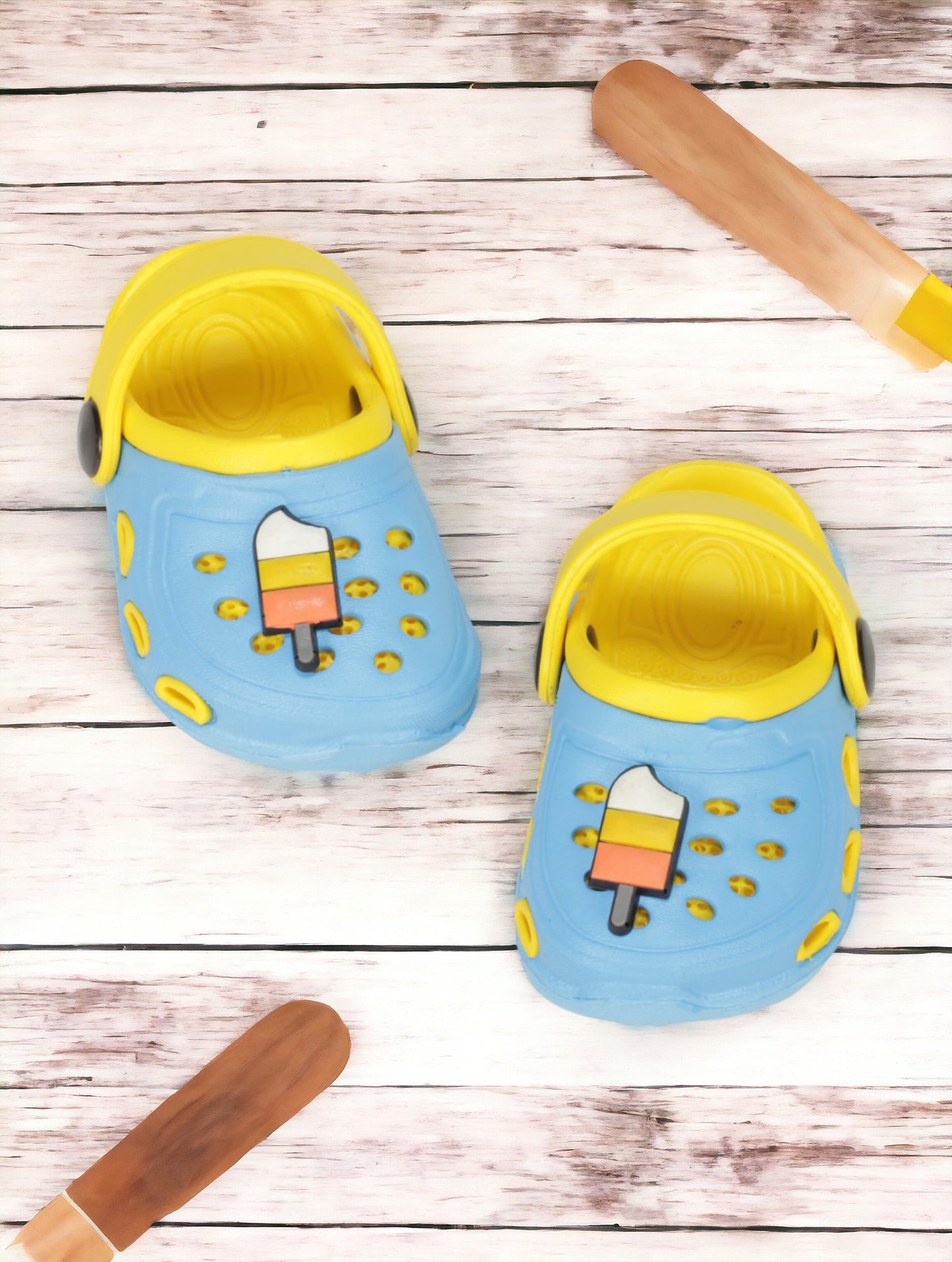 Ice Cream Applique Anti-Slip Clogs - Blue