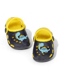 Dinosaur Applique Anti-Slip Clogs - Black
