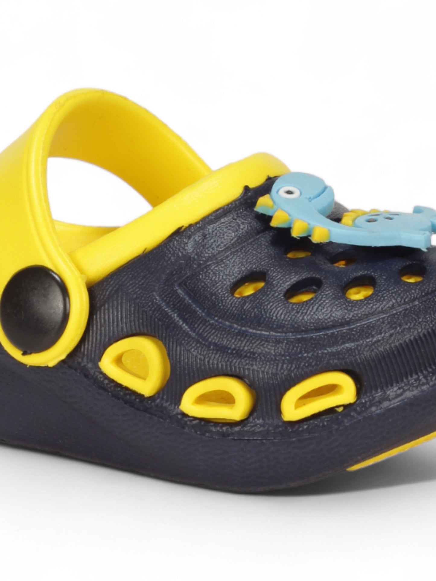 Dinosaur Applique Anti-Slip Clogs - Black