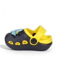 Dinosaur Applique Anti-Slip Clogs - Black