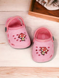 Mushroom Applique Anti-Slip Clogs - Pink