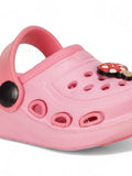 Mushroom Applique Anti-Slip Clogs - Pink