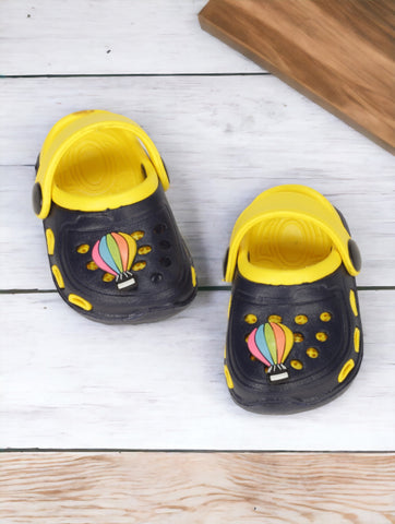 Hot Air Balloon Applique Anti-Slip Clogs - Black