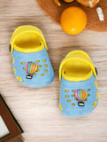 Hot Air Balloon Applique Anti-Slip Clogs - Blue