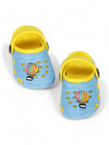 Hot Air Balloon Applique Anti-Slip Clogs - Blue