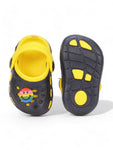 Smily Applique Anti-Slip Clogs - Black