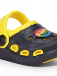 Smily Applique Anti-Slip Clogs - Black