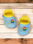 Smily Applique Anti-Slip Clogs - Blue