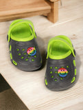 Smily Applique Anti-Slip Clogs - Green