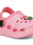 Smily Applique Anti-Slip Clogs - Pink