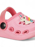 Unicorn Applique Anti-Slip Clogs - Pink
