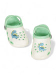 Dinosaur Applique Anti-Slip Clogs - Cream