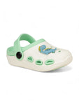 Dinosaur Applique Anti-Slip Clogs - Cream