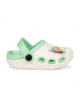 Hot Air Balloon Applique Anti-Slip Clogs - Cream