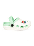 Smily Applique Anti-Slip Clogs - Cream