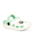 Smily Applique Anti-Slip Clogs - Cream