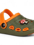 Mushroom Applique Anti-Slip Clogs - Green