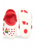 Smily Applique Anti-Slip Clogs - Cream