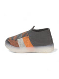 Casual Slip On Shoes With Led Light - Grey