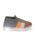 Casual Slip On Shoes With Led Light - Grey