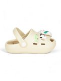 Dog Applique Anti-Slip Clogs - Cream