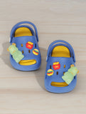 Bear Applique Anti-Slip Clogs - Navy Blue