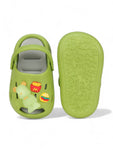 Bear Applique Anti-Slip Clogs - Green