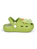 Bear Applique Anti-Slip Clogs - Green