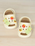Bear Applique Anti-Slip Clogs - Cream