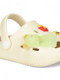 Bear Applique Anti-Slip Clogs - Cream
