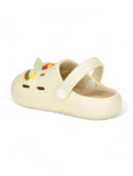 Bear Applique Anti-Slip Clogs - Cream